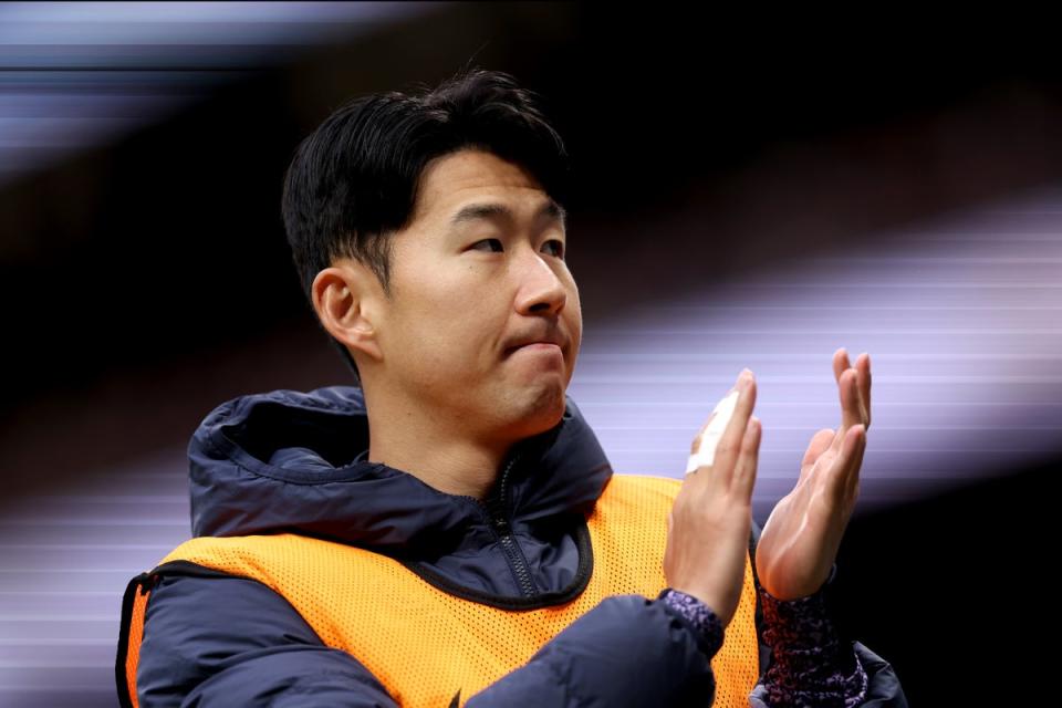 Son Heung-min could be seen sporting finger strapping during Tottenham’s win over Brighton (Getty Images)
