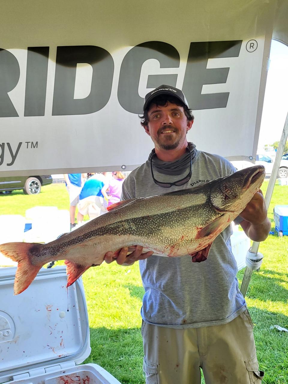 Indian River's Jack France was the Largest Laketrout winner at 16.35 pounds during Saturday's Cheboygan Salmon tournament.