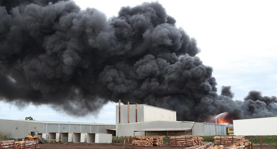 Melbourne Fire Brigade is on the scene at the Footscray fire (pictured)