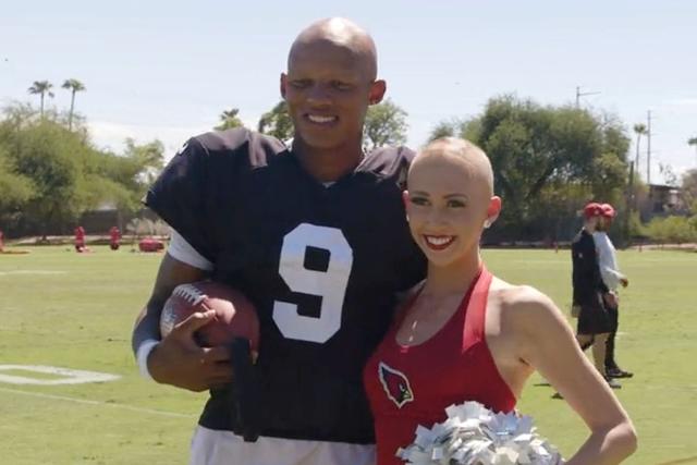 Arizona Cardinals QB Josh Dobbs Bonds with Team Cheerleader Who Also Has  Alopecia