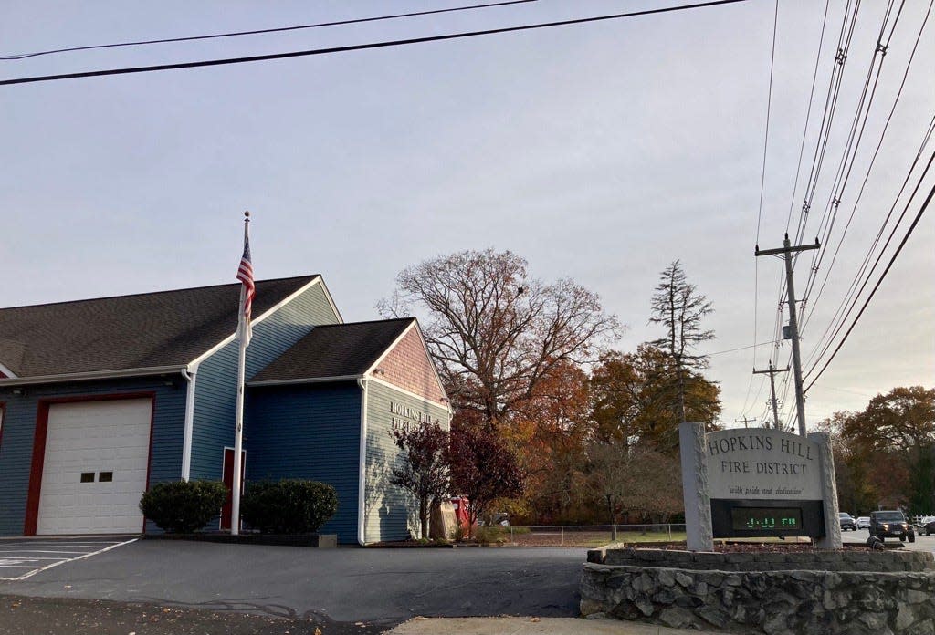 The Hopkins Hill Fire District station in Coventry.