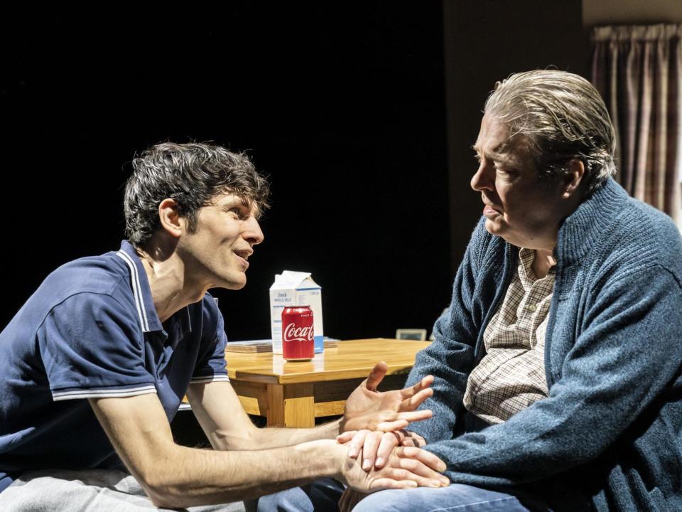 An innate sense of discomfort: Colin Morgan and Roger Allam in 'A Number': Johan Persson