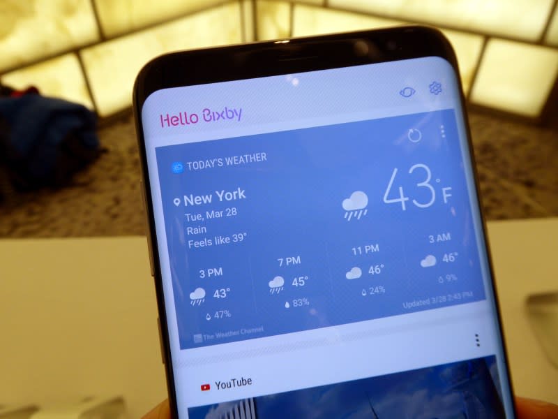 The Bixby Home screen acts as a hub to apps that already have Bixby integration.