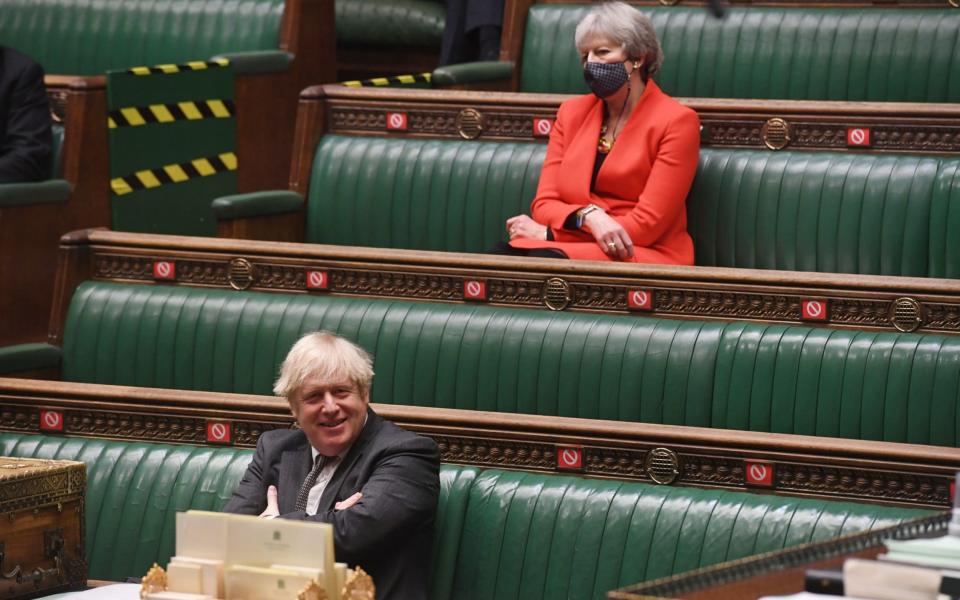 Boris Johnson and Theresa May in the Commons - UK Parliament/Jessica Taylor