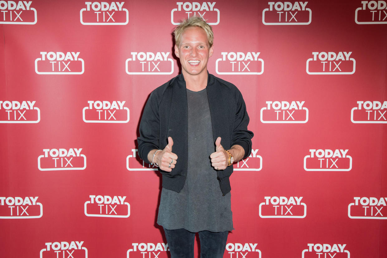 Jamie Laing poses for photographers upon arrival at the TodayTix Launch Party in London, Thursday, June 4, 2015. (Photo by Vianney Le Caer/Invision/AP)