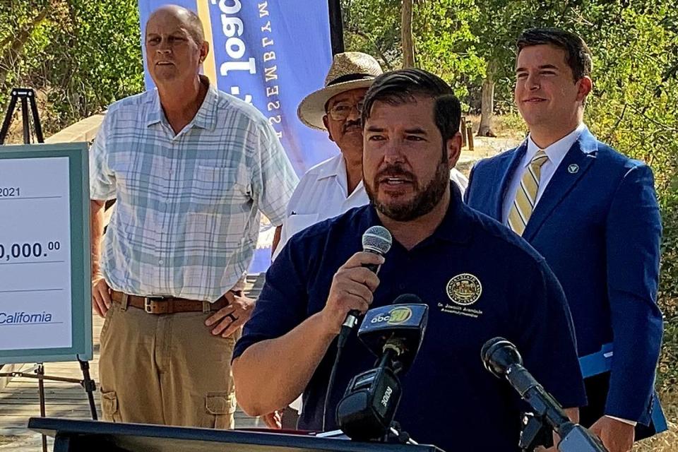 Assemblymember Joaquin Arambula, D-Fresno, talks Friday, July 23, 2021, about a $15 million earmark for the San Joaquin River Conservancy for operations and maintenance.