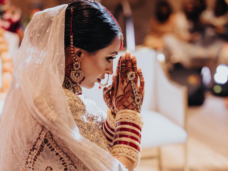 Carlita Nair at her wedding ceremony