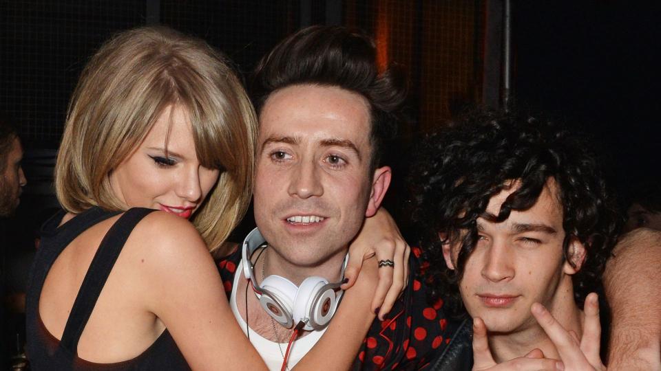 Taylor Swift, Nick Grimshaw and Matt Healy in 2015