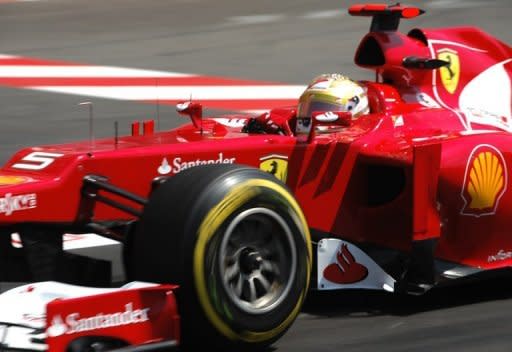 Ferrari driver Fernando Alonso drives during the third practice session ahead of the Monaco Grand Prix. Michael Schumacher rolled back the years on Saturday with the fastest lap in qualifying for Sunday's Monaco Grand Prix, although Australian Red Bull driver Mark Webber will start the race from pole position