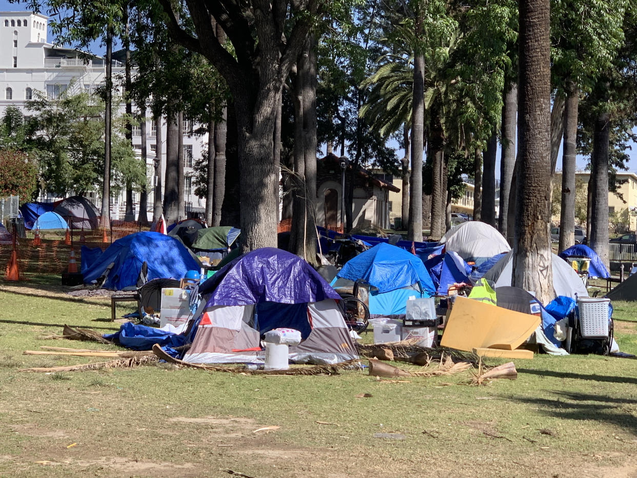 Homeless encampment