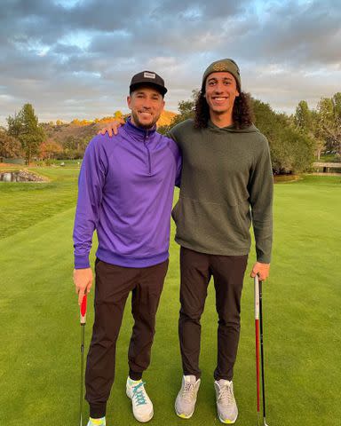 <p>Cole Tucker Instagram</p> Trevor Plouffe and Cole Tucker in 2021.