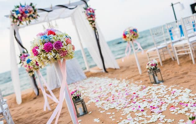 Marriage celebrant Josh Withers says beach weddings are not a good idea. Photo: Getty