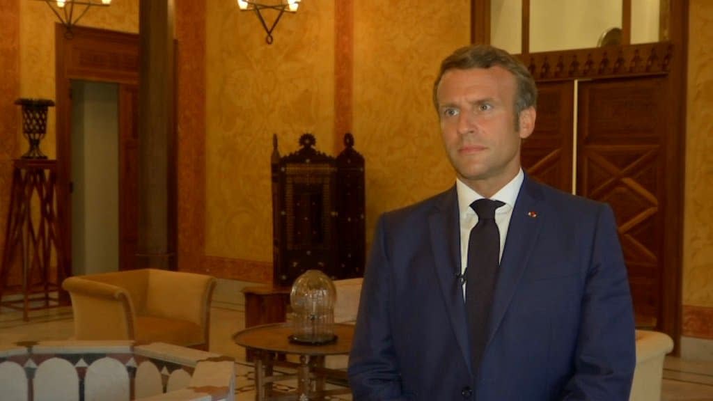 Emmanuel Macron à Beyrouth, le 6 août 2020 - Capture d'écran