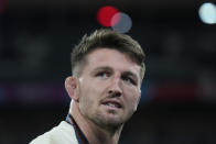 England's Tom Curry after the Rugby World Cup third place match between England and Argentina at the Stade de France in Saint-Denis, outside Paris, Friday, Oct. 27, 2023. (AP Photo/Themba Hadebe)