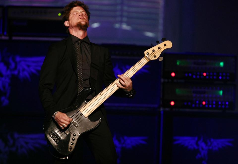 Jason Newsted of Metallica attends the 24th Annual Rock and Roll Hall of Fame Induction Ceremony at Public Hall in Cleveland, Ohio in April 2009.