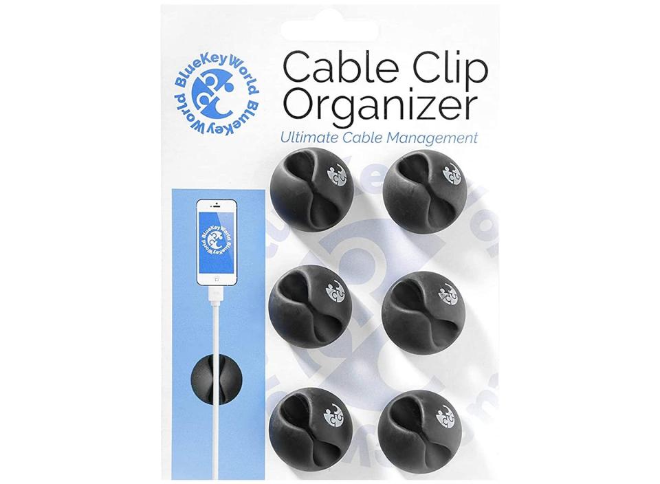 Get a “clip” on those unruly charging cords and computer cables. (Source: Amazon)