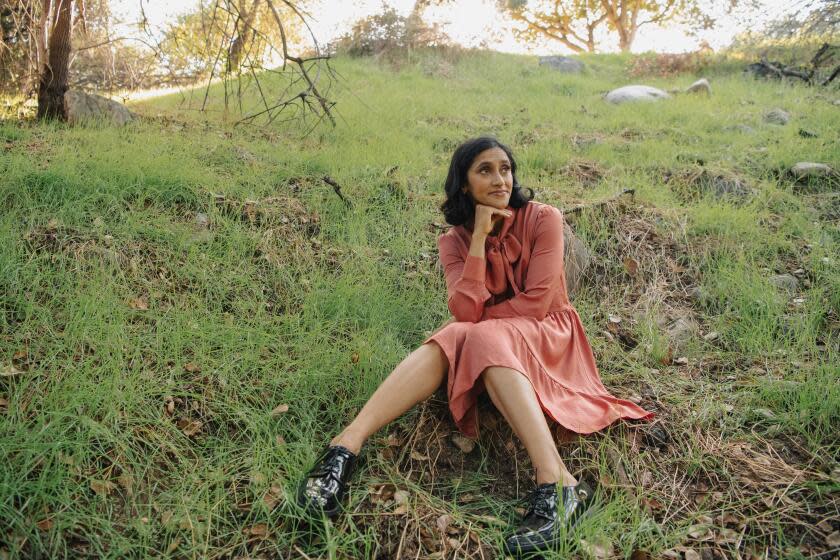 PASADENA, CA - SEPTEMBER 14: Aparna Nancherla is photographed at Hahamongna Watershed Park on Thursday, Sept. 14, 2023 in Pasadena, CA. (Mariah Tauger / Los Angeles Times)