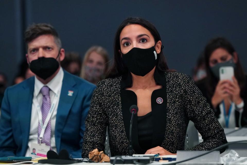 Alexandria Ocasio-Cortez shared details of her trip to Glasgow (Jane Barlow/PA) (PA Wire)