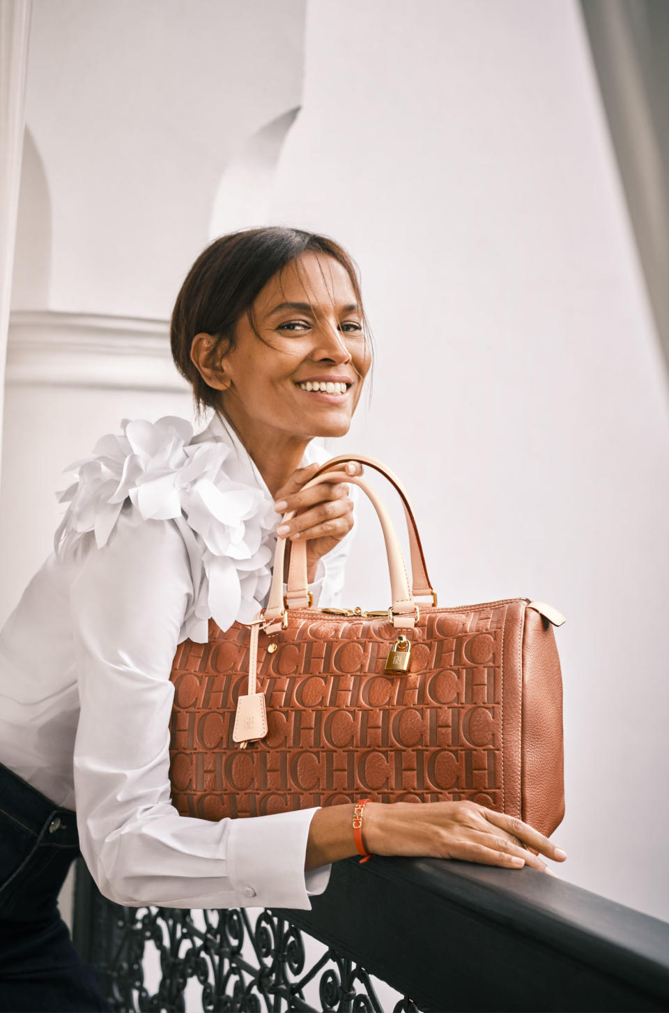 Liya Kebede models for CH Carolina Herrera. 