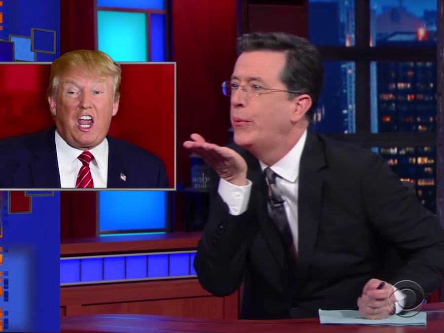 donald trump roast stephen colbert late show cbs