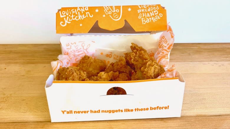 Chicken nuggets in box