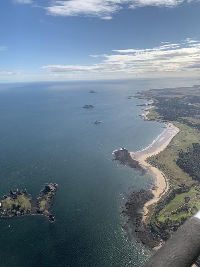 View from Jamie Fairweather’s microlight flight (Sarah Curtis/PA)