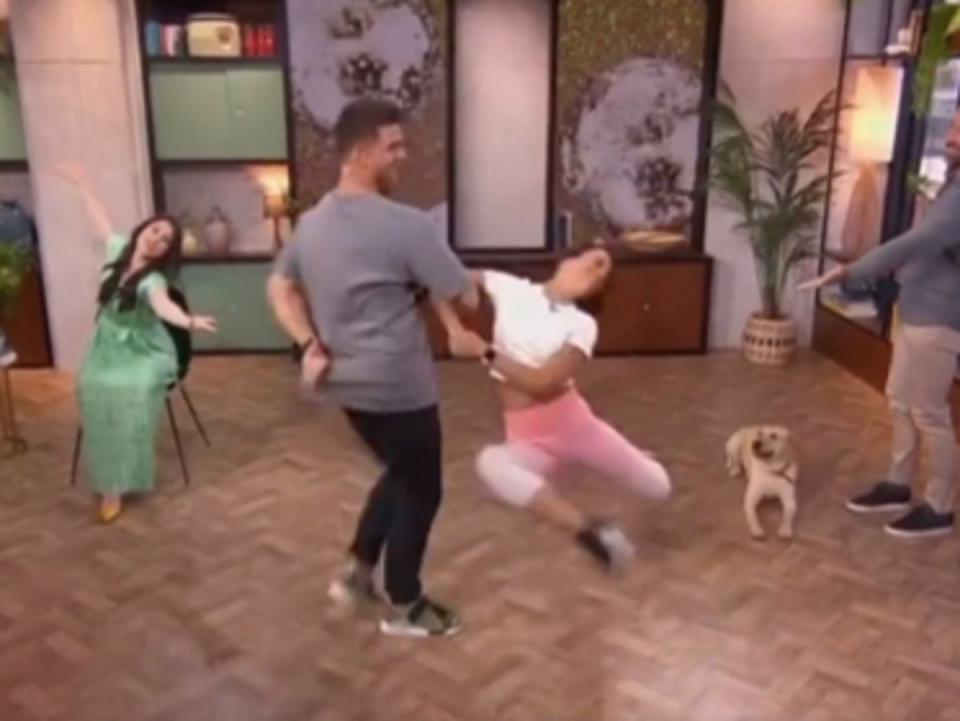 Morning Live – Janette Manrara, Aljaž Škorjanec and the Dolly the dog (BBC)