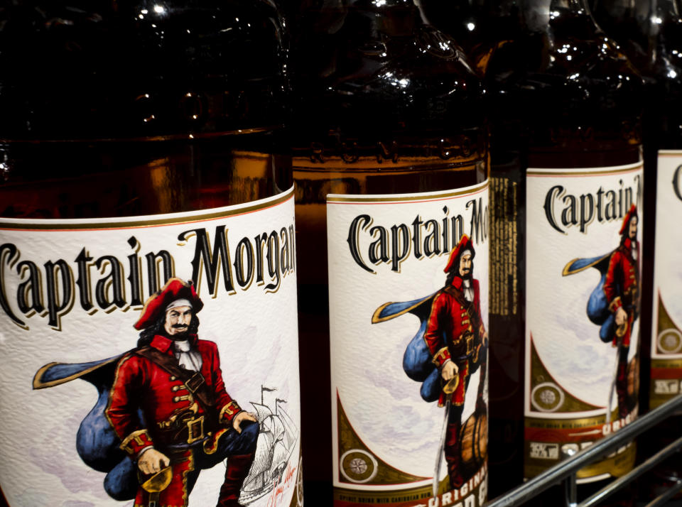 Captain Morgan bottles of rum