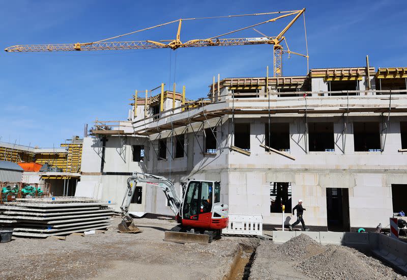 Construction site in Koenigswinter as German government holds talks with the German construction industry