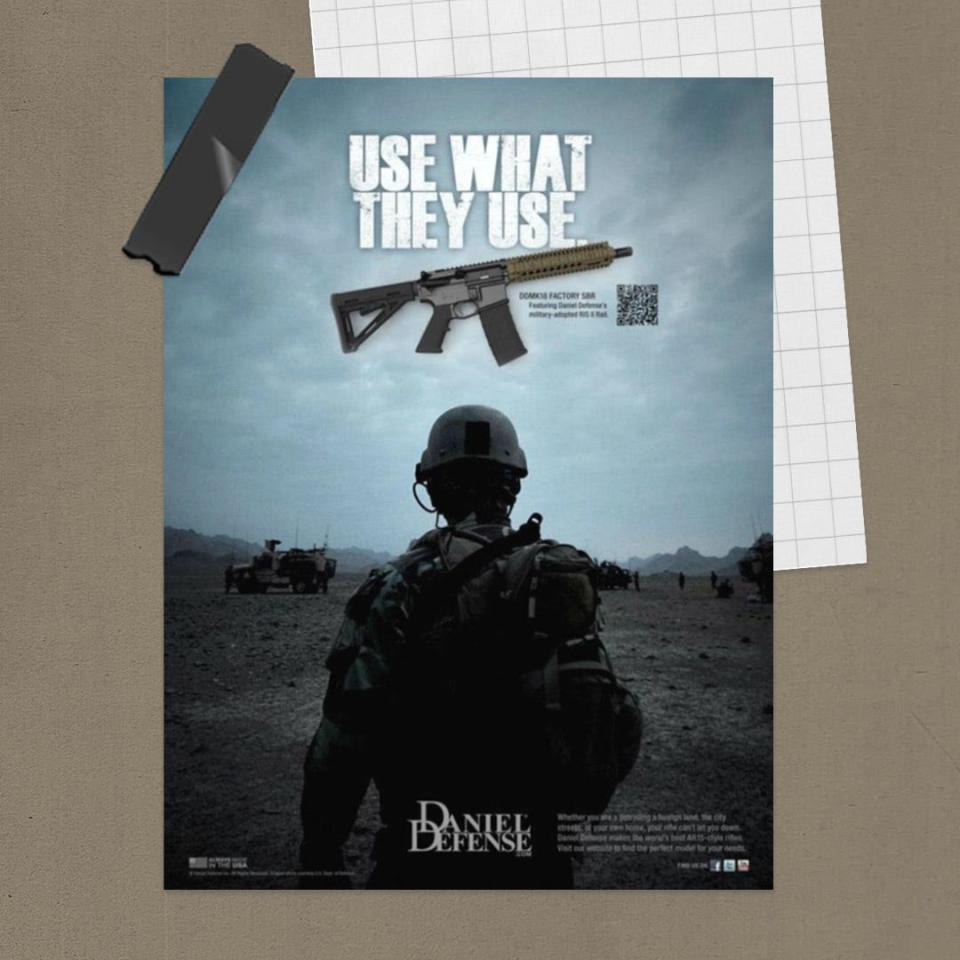 Daniel Defense, which made the weapon used in the Uvalde shooting, encourages prospective customers to "Use what they use," referring to the military.