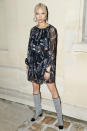 <p><strong>3 October</strong> Soo Joo Park attended a Chanel party wearing statement Chanel glitter boots with a graphic print dress.</p>