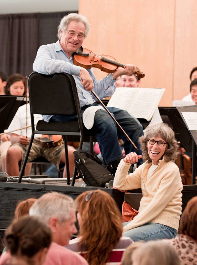 Itzhak Perlman and his wife, Toby, work with young musicians in Sarasota each winter in the Perlman Music Program/Suncoast.