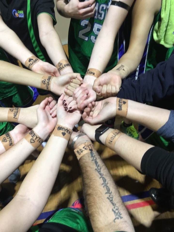 The Helensvale basketball side wore Breyton's name as a way to honour the 15-year-old. Source: Facebook