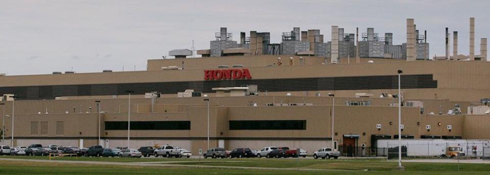  Honda Motor Co.’s plant in Alliston, Ontario, where the Japanese automaker is expected to make the announcement of a EV and battery manufacturing complex.