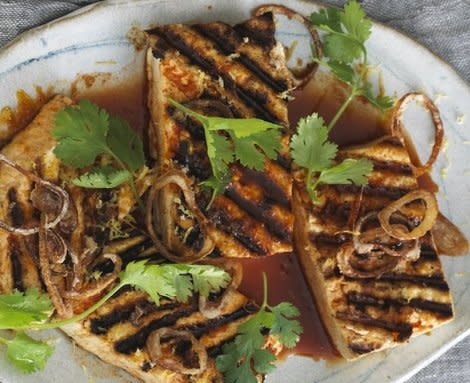 Watch your tofu soak up this marinade, which caramelizes nicely over a hot grill.