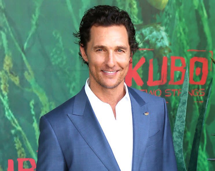 Matthew McConaughey at the premiere of "Kubo and the Two Strings" at Universal City Walk in Los Angeles on Aug.14, 2016. (Photo: AKM-GSI)