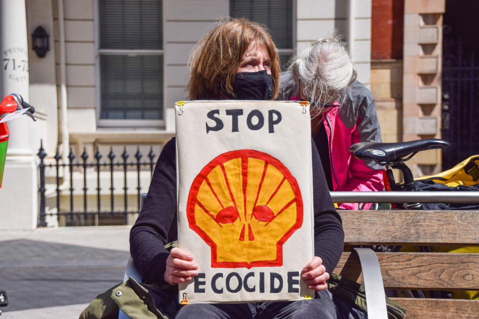 An Extinction Rebellion protester 