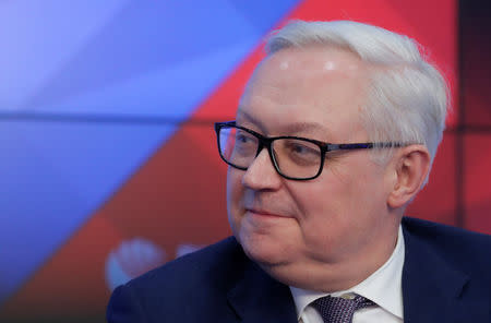 FILE PHOTO: Russian Deputy Foreign Minister Sergei Ryabkov attends a news conference in Moscow, Russia February 7, 2019. REUTERS/Maxim Shemetov