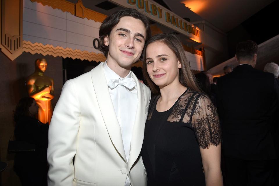 Timothée Chalamet and Pauline Chalamet