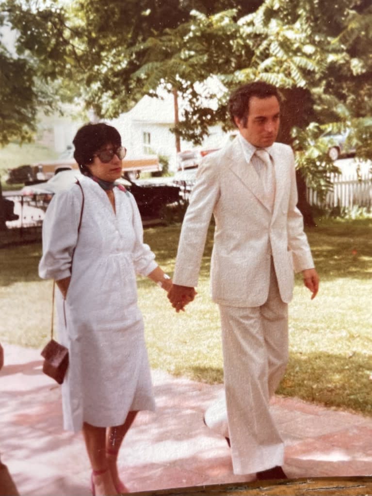 Linda and Seymour Stein at the wedding of Talking Heads’ Tina Weymouth and Chris Frantz, June 18, 1977 (Photo courtesy Chris Frantz)