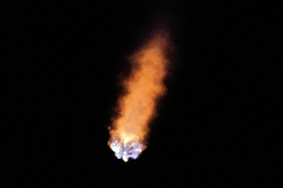 A SpaceX Falcon 9 rocket with the crew capsule Endeavour launches from pad 39A at the Kennedy Space Center in Cape Canaveral, Fla., Thursday, March 2, 2023. (AP Photo/John Raoux)