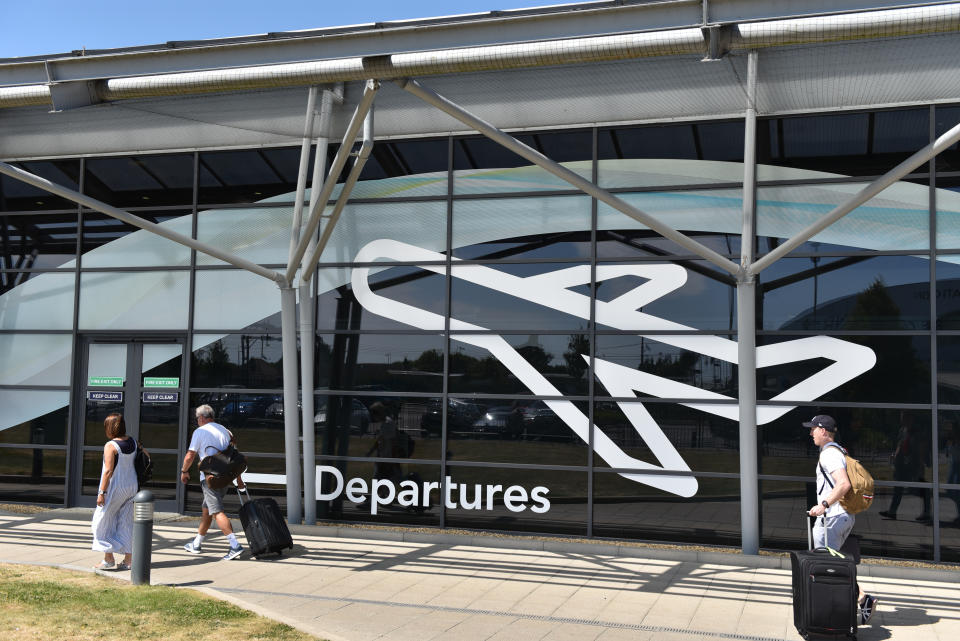 SOUTHEND ON SEA, ENGLAND - JULY 03: A general view of passengers arriving for departures at London Southend airport on July 3, 2018 in Southend on Sea, England. (Photo by John Keeble/Getty Images)