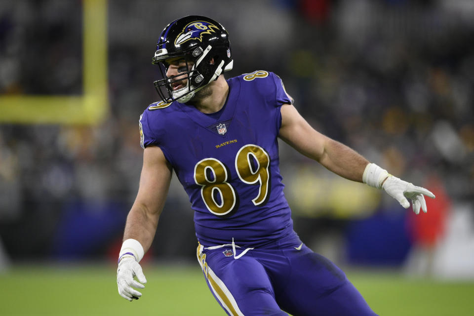 Baltimore Ravens tight end Mark Andrews, a former third-round pick, has become one of the best in the NFL at his position. (AP Photo/Nick Wass)