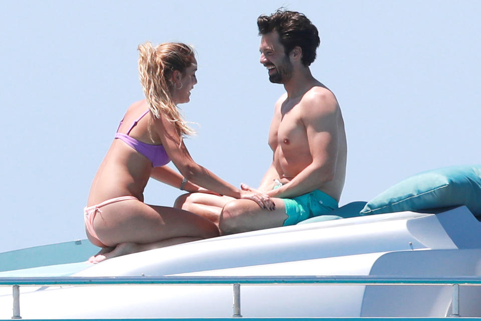 <p>Sebastian Stan was spotted on a yacht in Ibiza with Spanish actress Alejandra Onieva.</p>