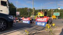 Protest of Insulate Britain on M25 Motorway