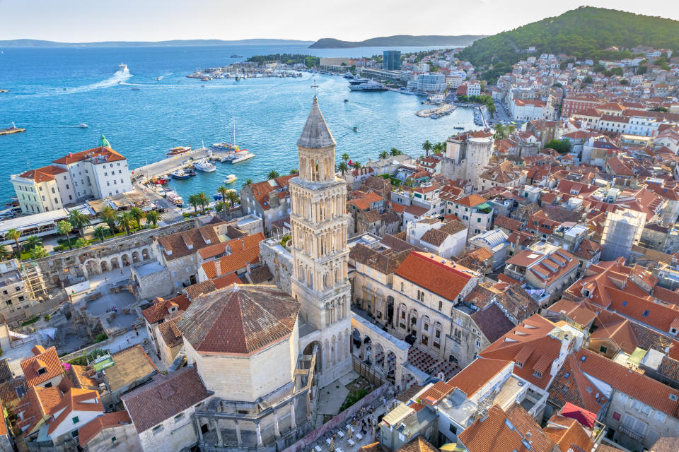 Aerial view of Diocletian's Palace, a UNESCO World Heritage Site, in the old town of Split, Croatia's second-largest city. (Photo: Getty Images)