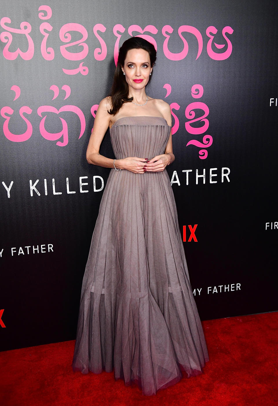 Jolie arrives at the Directors Guild of America Theater for the New York premiere of "First They Killed My Father" on Sept. 14.