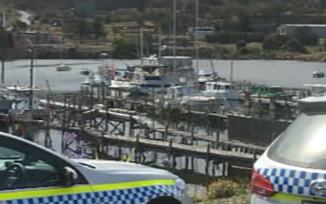 The boat was moored at the Gepp Parade marina overnight. Source: 7 News.