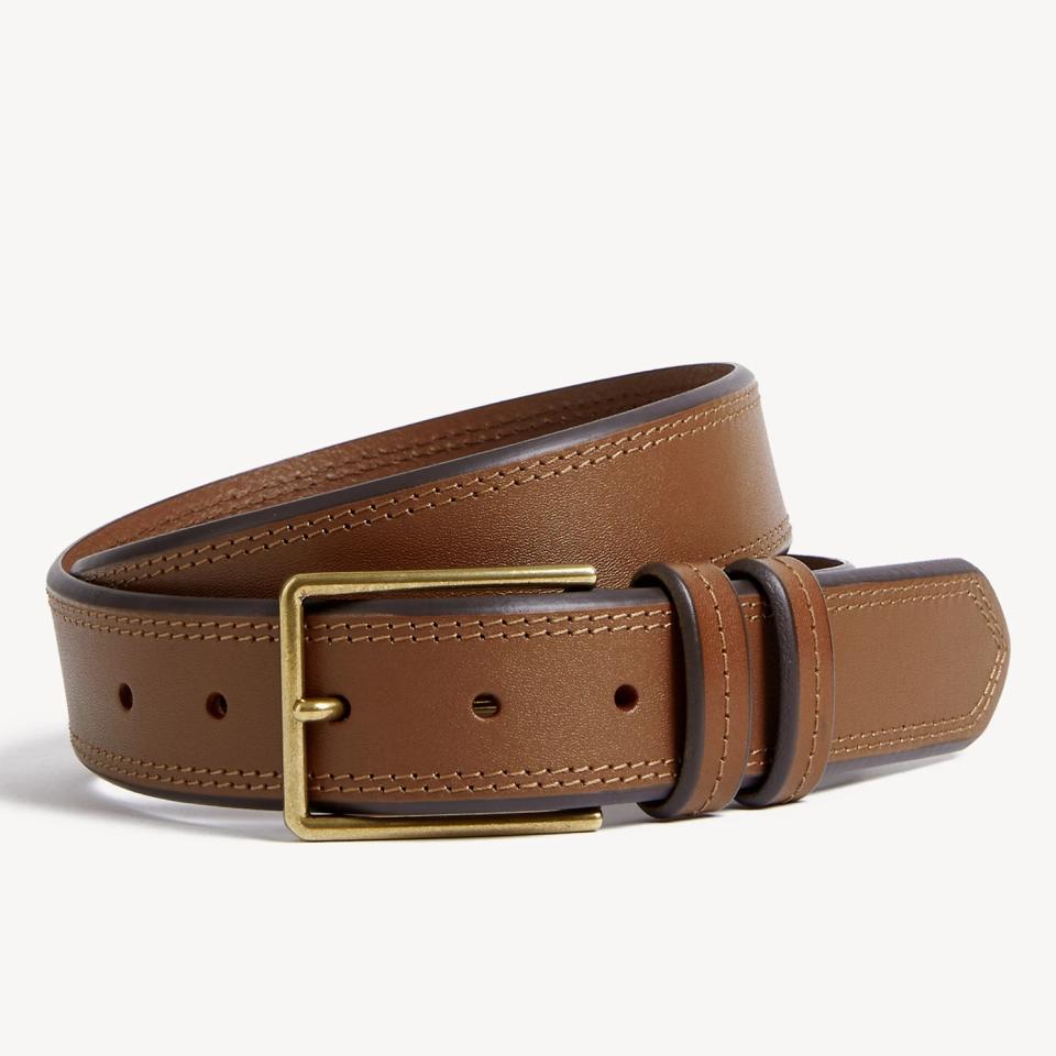 M&S Leather Stitch Detail Belt