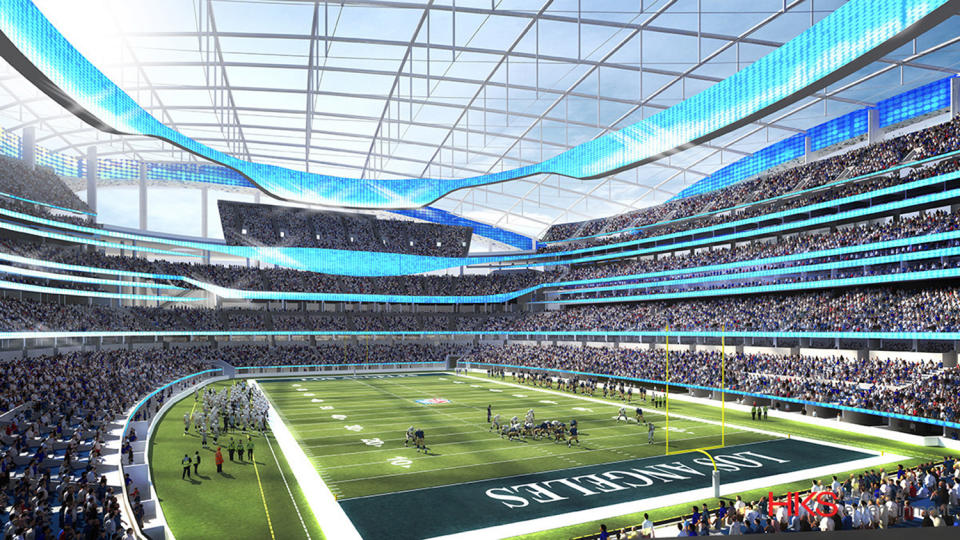 <p>A rendering of the NFL stadium. (Photo: Courtesy LA 2024) </p>